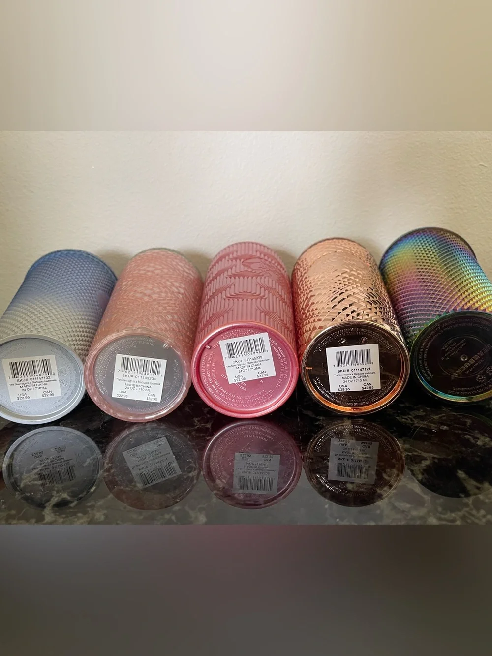 Starbucks Iridescent Studded Tumbler Trio (Five Styles)